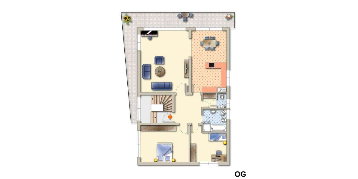 Etagenwohnung Bornheim Widdig - 3 Zimmer, 123 m&sup2;, 1.200&euro; | Angebot:27330613